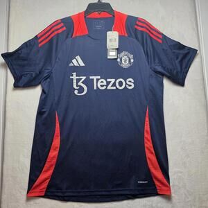 Adidas Navy Manchester United 2024/25 AEROREADY Training Jersey Men's Lrg NWT
